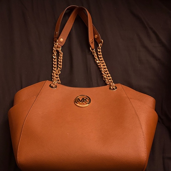 Michael Kors Handbags - Michael Kors Tan Leather Shoulder Bag NWT